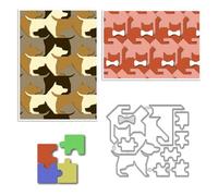 WADORN Dogs Cats Cutting Die Cuts, Metal Mixed Animal Pattern Cutting Dies Stencils Pet Theme Metal Carbon Steel Embossing Stencil Cutting Template for DIY Scrapbooking Album Craft Paper Decor