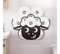 WADORN Funny Sheep Metal Toilet Paper Holder, Animal Sheep Decorative Toilet Paper Storage for Extra 8 Rolls Funny Freestanding Animal Decor Paper Roll Organizer for Farmhouse Bathroom Cabinet Space