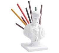 WADORN Julius Caesar Pencil Holder Funny Resin Bust Statue Pen and Pencil Holder Novelty Roman Decor Desk Organizer for Home Desk Office Gift History Teacher Ides of March History Buffs