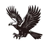 WADORN Metal Eagle Wall Art Decor, Black Eagle Metal Wall Art Hanging Decor Signs for Home Decoration Eagle Animals Wall Sculpture Statues Decor Gift for Living Room, 11.18x11.81 Inch, Eagle