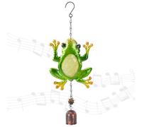 WADORN Metal Frog Wind Chimes, Funny Toad Wind Bells Lucky Frog Hanging Windchimes Animals Garden Decorations for Indoor Outdoor Yard Patio Home Garden Balconies Ornament Housewarming Gifts