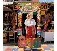 WADORN Mexican Theme Party Striped Backdrop, 2.9x5.9 Ft Cinco De Mayo Phtography Banner Photo Booth Props Fiesta Carnival Background Decorations for Mexico Party Mexicana Birthday Supplies