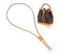 WADORN PU Leather Drawstring Strap for Noe Bucket Bag, 36.6 Inch Detachable Purse Pull String Strap Replacement DIY Crochet Bag Bunches Pocket Drawstring for Noe BB NM GM Bucket Bag, Camel