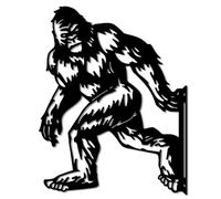 WADORN Sasquatch Foot Metal Garden Yard Art Decor, Sasquatch Iron Ornament Wall Art for Garden Branch Funny Animal Black Silhouette Outdoor Fence Decor for Tree Hugger BackYard Wall Art Outdoor Decor