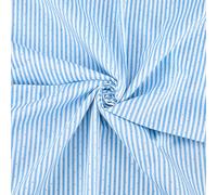 WADORN Stripe Cotton Fabric by The Yard, 63x39 Inch Blue White Sewing Stripe Pattern Fabric Modern Simple Soft Decorative Fabrics for DIY Handmade Clothing Quilting Patchwork Holiday Outdoor Decor