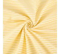 WADORN Stripe Cotton Fabric by The Yard, 63x39 Inch Yellow White Sewing Stripe Pattern Fabric Modern Simple Soft Decorative Fabrics for DIY Handmade Clothing Quilting Patchwork Holiday Outdoor Decor