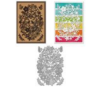 WADORN Vines Leaves Flower Frame Die Cuts for Card Making, Heart Flower Background Metal Cutting Die Stencils Bird Butterfly Scrapbooking Decorative Embossing Stencil for DIY Invitation Wedding Photo