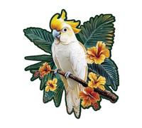 WADORN Vintage Parrot Metal Tin Sign, Bird Animal Retro Tin Sign Hanging Decor for Zoo Restroom Home Parrot Bird Pattern Metal Wall Plaque Decoration for Home Decoration, 10.23x11.65 Inch