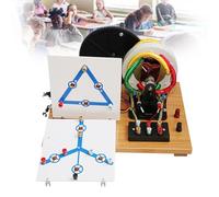 WADPP Three Phase AC/DC Generator Model Hand Crank Electric Generator Physics Experiment Kit, STEM Science Education Teaching Instrument for Middle High School Classroom Lab, DIY Electricity Learning