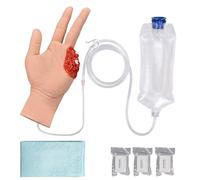 WADPP Wound Packing Trainer Hand Model, Hemorrhage Control Simulator with Severed Fingers & Blast Trauma, Stop The Bleed Training Kit with Blood Bag for Medical First Aid TCCC Nursing