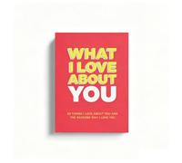 WADUBI What I Love About You Book, Fill-in-the-Blank Keepsake Journal with 30 Prompts, I Love You Memory Book for Him and Her, Valentine’s Day Keepsake