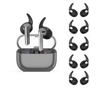 WADVCU 5 Pairs Ear Hooks for Samsung Galaxy Buds 3, Anti-Slip, Silicone, Black