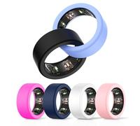 WADVCU 6 Pack Silicone Ring Case for Oura Ring Protector, Smart Rings Elastic Cover Compatible with Oura Ring Gen 3 Men and Women Working Out Accessories(Colorful-6 Colors)(Size 6/7/8/9/10/11/12/13)