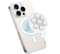 WADVCU Magnetic Silicone Suction Cup Phone Mount wiht Magnetic Ring Fit for iPhone 15/14/13/12 All Phone&Case, Hands-Free Phone Grip Stand Holder Mount for Mirror/Glass/Bathroom/TikTok Videos/Selfies