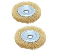 WADY 2Pcs Patio Cleaner Wire Brush for Ryobi RAC814 Replacement Wire Wheel Brush with Arbor Hole for RY18PCA-0 OPC1800 OPC1815 EFB 400/401 and More Cleaning Rust Joint Debris