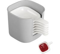 WADY 6pcs Dipping Bowls Set, Dipping Bowls Sauce 6PCS Mini Dip Bowl Set with Handle Small Prep Plates Side Dish Serving Spice Soy Snack Barbecue Party PP White