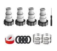 WADY Intex Adapter 4 Pieces Pool Hose Adapter for Intex Pool - Hose Adapter for Pump, Connection for 32 mm and 38 mm Hoses