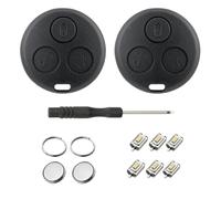 WADY Pack of 2 Car Key Case Car Key Case with 3 Buttons Remote Control Compatible, Smart Key Shell Roadster Cabrio Coupe 98-07 Key Housing Car Key Remote Key Replacement