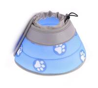 WADY Soft & Adjustable Cat Recovery Collar - Post-Surgery Protective Cone for Wound Healing, Prevents Licking & Biting, Comfortable Medical for Cats & Kittens (Blue, S)