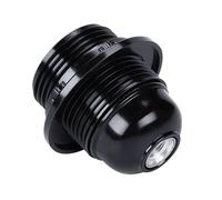 WADY Vintage Black Bakelite E27 Lamp Holder with Shade Ring Adapter - Energy Class A Edison Screw Socket for Table & Ceiling Pendant Light Fittings, DIY Bulb Holder Kit (ES E27 Compatible)