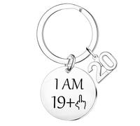 Waeceip 18th 20th - 60th Birthday Keyring Funny Birthday Gifts for Women 18th 20th 30th 40th 50th 60th Men Happy Birthdays Gifts Celebration Birthdays Decoration Funny Gift (20th)