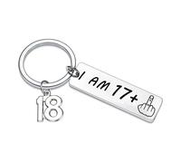 Waeceip 18th 20th - 60th Birthday Keyring Funny Birthday Gifts for Women 18th 20th 30th 40th 50th 60th Men Happy Birthdays Gifts Celebration Birthdays Decoration Funny Gift (18th)