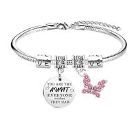 Waeceip Aunt Gift Charm Bracelet For Aunt Birthday Christmas From Nephew Niece Inspirational Gift for Aunt Valentines Bracelet