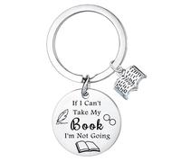 Waeceip Books Accessories for Reading Lovers Book Keyring for Bookish Gifts for Book Lover Gifts for Reader Bookworm Present Reading Accessories for Reading Women Men Birthday Present