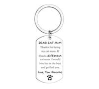 Waeceip Cat Mum Keyring Cat Gifts for Cats Lover Gifts for Pet Lover Gift for Cats Mum Mummy Present for Pet Owner Christmas Birthday Presents Mother’s Day Gifts