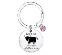 Waeceip Cute Highland Cow Gifts Highland Cow Keyring For Girls Christmas Birthday Gifts For Cows Lovers