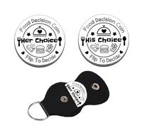 Waeceip Double-Sided Food Decision Coin Dining Decision Coin Romantic Date Night Gifts for Couple Anniversary Wedding Gift for Boyfriend Girlfriend Husband Wife Birthday Present Food Decider