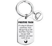 Waeceip Emotional Taco Support Keychain Funny Gift for Taco Lovers Funny Inspiration Birthday Gifts for Friends Sister Tacos Best keychain Gift