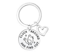 Waeceip Funny Chicken Keyring Funny Chicken Gifts for Chickens Lovers Gifts Chickens Themed Gift for Women Men Friends Christmas Birthday Present Cute Accessories