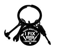 Waeceip Funny Mechanic Gifts for Men Cool Mechanic Keyring Funny Gift for Machinist Construction Worker Maintenance Present Cool Gifts for Mechanics Dad Brother Husband Birthday Present