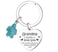 Waeceip Funny Turtle Grandma Gifts from Granddaughter Grandson Grandma Keychain Best Gift Idea for Grandmother Birthday Mothers Day Gift