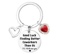 Waeceip Good Luck Gifts for Coworkers Keyring for Coworkers Leaving Gifts for Colleagues Going Away Gift for Work Colleagues Present for Boss Employee Goodbye Gift Thanksgiving Present