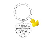 Waeceip Inspirational Keyring Cute Duck Gifts for Duck Lovers Gifts Ducks Accessories Motivational Keyrings Inspirational Gift for Women Daughter Son Friends Sister Christmas Birthday Present