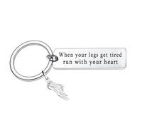 Waeceip Inspirational Runners Gifts Runner Keyring Fitness Gym Gifts For Running Lovers Training Gift Exercise Encouragement Gift Marathon Keyring