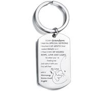Waeceip Keychain Gifts for Men Gifts Elephant Family Key Ring Gifts To My Nephew Grandson Grandad Dad Brother Son Gifts (grandson)