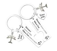 Waeceip Long Distance Relationship Gifts for Couple Matching Keyring I Love You Gift for Girlfriend Boyfriend Wife Husband Anniversary Wedding Present Valentines Day Gifts for His and Hers Gift