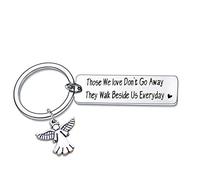 Waeceip Memorial Gift Angel Keyring for Loss of Pet Lost Puppies Memorial Keyring Pet Lover Cat Dog Loss Keychain Sympathy Gift (Those We Love Don't Go Away)