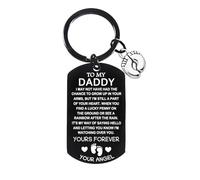 Waeceip Miscarriage Gifts for Dad Miscarriage Keyring Miscarriage Memorial Keyrings for Daddy Pregnancy Loss Gift for Father Stillborn Gifts for New Daddy Dad Father Sympathy Remembrance Present