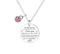 Waeceip Niece Necklace Charm Niece Birthday Gifts I Love You Necklace For Women Birthday Graduation Christmas Gifts From Aunt