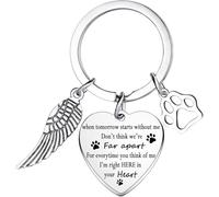 Waeceip Pet Memorial Gifts Dog Cat Remembrance Anniversary Keyring Loss Of Dog Sympathy Gifts When Tomorrow Starts Without Me