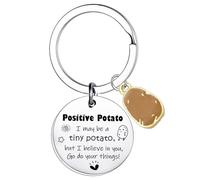 Waeceip Positivity Gift Keychain Easter Gifts for Adult Women Men Easter Egg Basket Party Gift Vegetarian Gift Potato Lover Gift Potato Gift