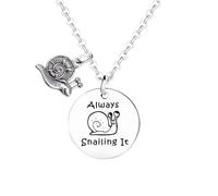 Waeceip Snail Jewelry Always Snailing It Necklace Slow Down Gift Snail Lovers Gift for Graduate Student Women Men Friend