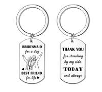 Waeceip Thank You Gifts for Bridesmaid Keyring for Bridesmaids Proposal Gift for Maid of Honour Gifts for Wedding Day Present Brides Maids Gift for Women Friends Besties Present