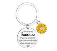 Waeceip You Are My Sunshine Gifts for Women Inspirational Sunflower Keyring Sunshine Gifts for Friend Sister Couple Besties Birthday Present Sunflower Jewelry for Sunflowers Lovers Gift