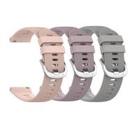 Waekethy 20 mm Watch Straps for Amazfit Active 2/Active 2 Sqaure, Breathable Silicone Bracelet Compatible with Garmin Vivoactive 6/Vivoactive 5/Vivoactive 3, Pink + Purple + Grey, One Size