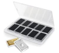 WAEKIYTL Silver Bar Holder 1 Oz Case - 20 Pcs Clear Acrylic Storage Container Capsule for 1 Ounce Bars